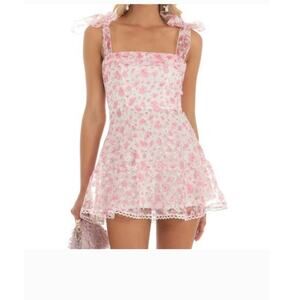 Lucy in‎ the Sky bow floral tie dress Large